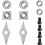 8pcs Carbide Lathe Tool Inserts for Wood Lathe Turning Tool, Tungsten Carbide Cutting Insert Set 1