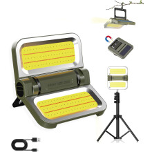 2400LM Campinglantaarn - Oplaadbare campinglamp voor tenten met magnetische voet, statief, USB-C en zonne-energie - Draagbare lantaarn voor wandelen