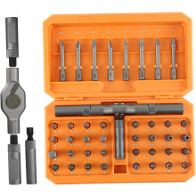 42-in-1 Precision Screwdriver Set, 42-Piece Magnetic Drive Tool Kit, Portable Ratchet Screwdriver Set with T-Shaped Handle and Storage Case