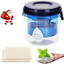 Griekse yoghurtfilter, yoghurtfilter met filterdoek, voor thuisgebruik of kleine hoeveelheden (450 gram) voor dikke Griekse yoghurt of kaas, 15 x
