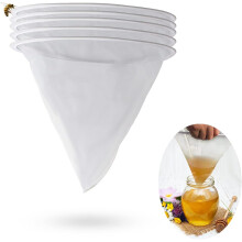 5-Piece Honeycomb Mesh Filter, Kitchen Nylon Mesh Filter, 5-Gallon Mesh Filter, Honey Bucket Filter, Beekeeping Equipment Filter Bags, Extraction Tool