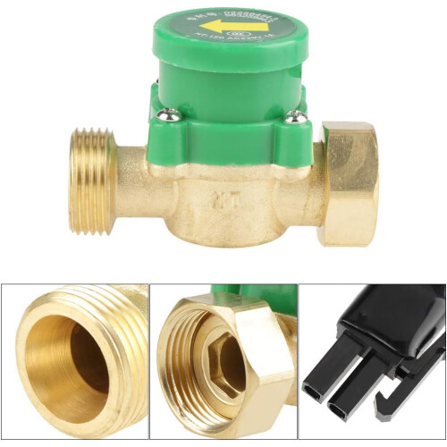 Water flow switch, AC 220V G3/4"-3/4" Threaded water pump flow sensor Automatic electronic pressure control switch 2