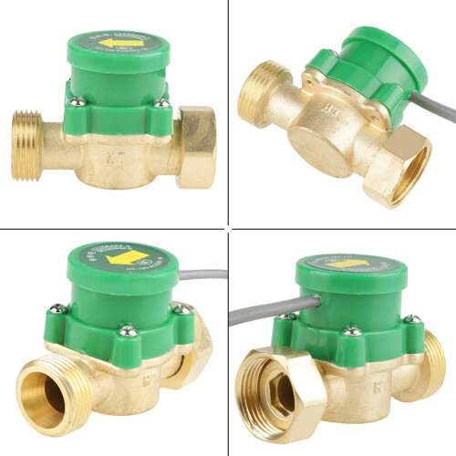 Water flow switch, AC 220V G3/4"-3/4" Threaded water pump flow sensor Automatic electronic pressure control switch 1