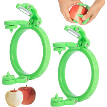 Portable Rotating Apple Peeler, 2-Piece Portable Apple Peeler for Pears, Foldable Manual Rotating Apple Peeler