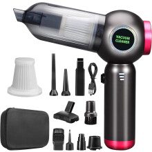 Aspirateur portable, puissant aspirateur sans fil de 22 000 Pa pour voiture, aspirateur d'air portable rechargeable, mini aspirateur léger pour v