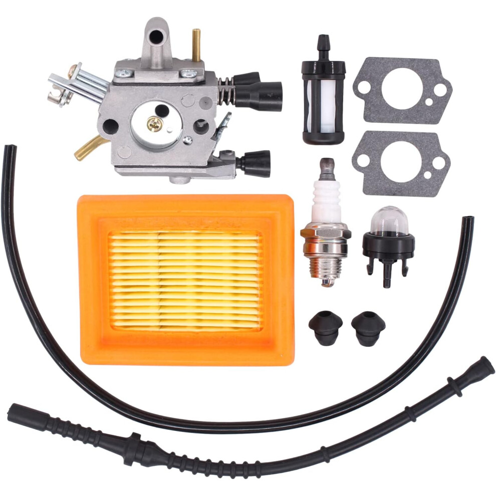 11Pcs Carburetor With Air Filter Fuel Line For Stihl Fr450 Fs400 Fs450 Fs480 Sp400 Sp450 Zama C1q-S34h Models 41281200651 756594249072
