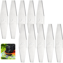 10PCS Strimmer Blades, Metal Brush Cutter Blades, Grass Trimmer Blades, Replacement Lawn Mower Blade Accessories for Cordless Strimmer