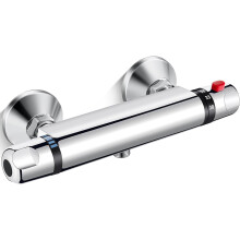 Thermostatic shower mixer bar, wall-mounted shower mixer valve, 38C temperature control, G1/2" outlet