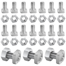 100er-Pack Gewächshausschrauben und -muttern, Aluminium-Vierkantschrauben und -muttern, Reparaturset für Gewächshäuser und Gärten