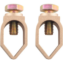 2 stuks 5/8 inch U-vormige metalen aardingspenklem, koperen bliksemafleiderklem, accessoires voor directe ondergrondse installatie voor elektrisc