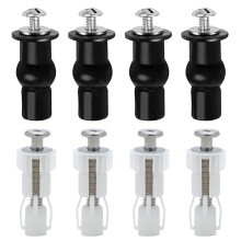 Toilet seat screw fittings, 8-piece universal toilet seat hinge replacement nuts