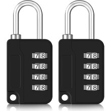 2-combination padlock with 4-digit password, weatherproof padlock, for storage cabinets, sheds, fences, door locks, garages
