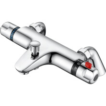 Thermostatic bath shower mixer tap, Deck-mounted thermostatic bath taps, Thermostatic bath mixer taps with shower, 180mm
