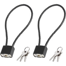 Locks with keys, 2-piece cable lock with key, heavy-duty long padlock, locker padlock, steel padlocks, flexible cable lock