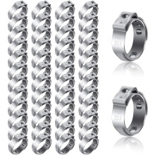 50 PCS Car Crimp Ring Replacement Clamp, Durable Waterproof Metal Vehicle Hose Connector Clamp, Automotive Fastening Accessories, 3/4 inch
