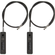 4-digit steel cable combination lock, 1/5" diameter, 23" length, suitable for cabinets, lockers, fences, toolboxes, doors