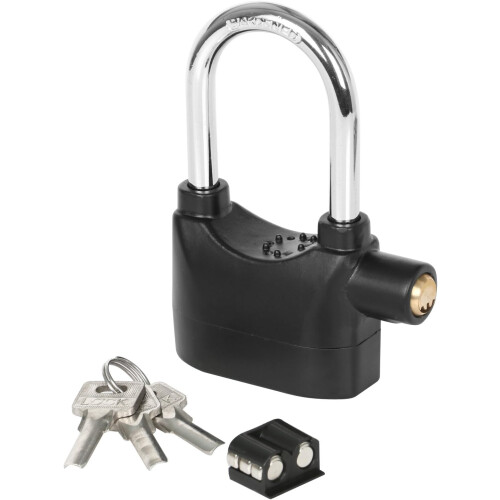 Alarmed padlock lock - Weatherproof long padlock lock - 110dB 2