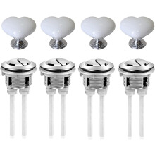 4-Piece Replacement Toilet Flush Button Set, 38mm Dual Flush Push Button for Toilet Cistern