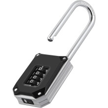 Heavy-duty combination lock, 57mm long locks, 4-digit locks with large white numbers and reset protection cover