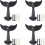 4PCS cast iron whale tail wall hooks with mounting screws, wall ratchets, black 1