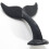 4PCS cast iron whale tail wall hooks with mounting screws, wall ratchets, black 4