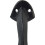 4PCS cast iron whale tail wall hooks with mounting screws, wall ratchets, black 3