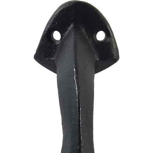 4PCS cast iron whale tail wall hooks with mounting screws, wall ratchets, black 2