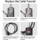 Combination cable lock - Versatile sizes 12"/24"/48", Resettable 4-digit code, Heavy-duty steel cord - Durable security, Black 4