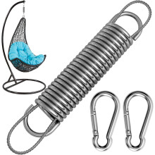 Spring Swing Hängesessel mit einer Tragkraft von 300 kg – 2 M10-Haken, 1 Drehring und 1 Feder – Aufhängung aus Edelstahl 304