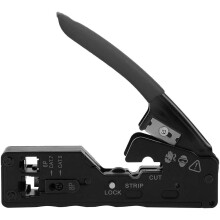 Draadkniptang met kristalkop voor CAT-5, CAT-6 en CAT-7 (zwart), RJ45 CAT 7 kabelstripper, draadstriptang