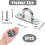 8-Pack Oblong Stainless Steel Eye Plate Ceiling Hooks with 16 Screws, M5 Eye Plate Hardware Staple Hook Loop 2