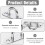 8-Pack Oblong Stainless Steel Eye Plate Ceiling Hooks with 16 Screws, M5 Eye Plate Hardware Staple Hook Loop 3