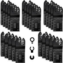 50PCS Multi-Tool Blades, Universal Oscillating Saw Blades, Professional Multi-Tool Blades for Wood/Plastic Cutting, Quick Release