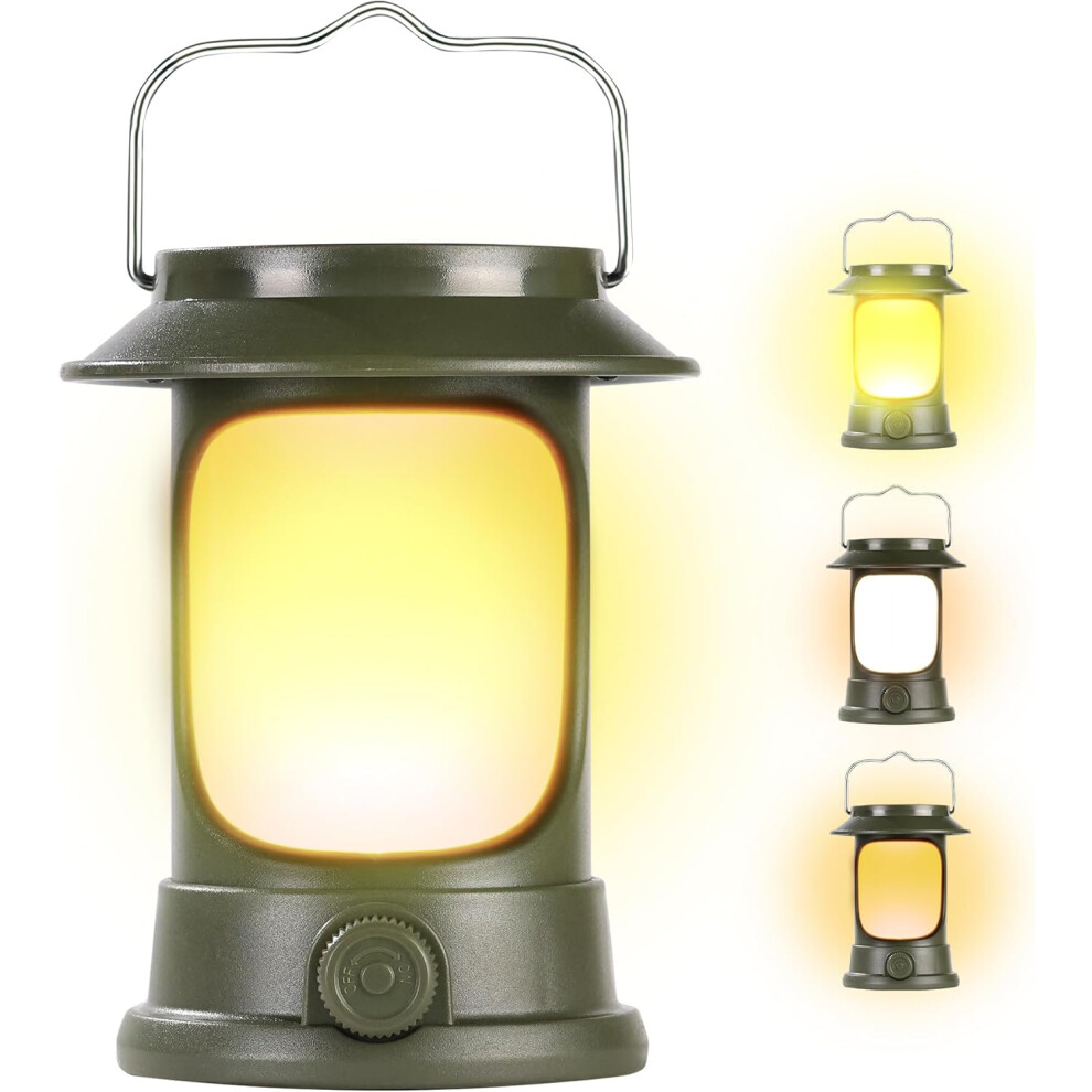 Photos - Flashlight Retro-style LED camping lantern, continuously dimmable, warm ambient light for camping tents, emergency power bank, USB rech
