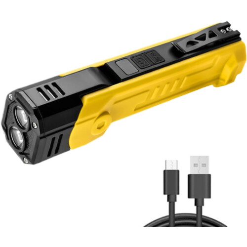 Powerful Flashlight for Hiking and Camping - Rechargeable Magnetic Flashlight - Rechargeable Battery-Powered Flashlight, Portable Flashlight