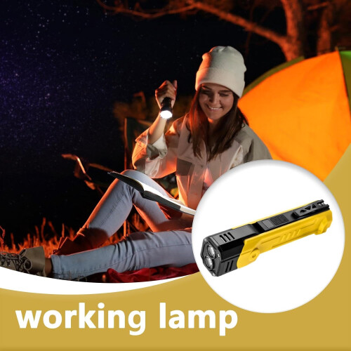 Powerful Flashlight for Hiking and Camping - Rechargeable Magnetic Flashlight - Rechargeable Battery-Powered Flashlight, Portable Flashlight 2