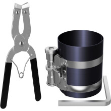 Kolbenring-Kompressor, Einbau- und Ausbausatz für Kolbenringe von Pkw-Motoren, verstellbare Größen von 2-1/8 Zoll bis 7 Zoll (53 mm - 175 mm)