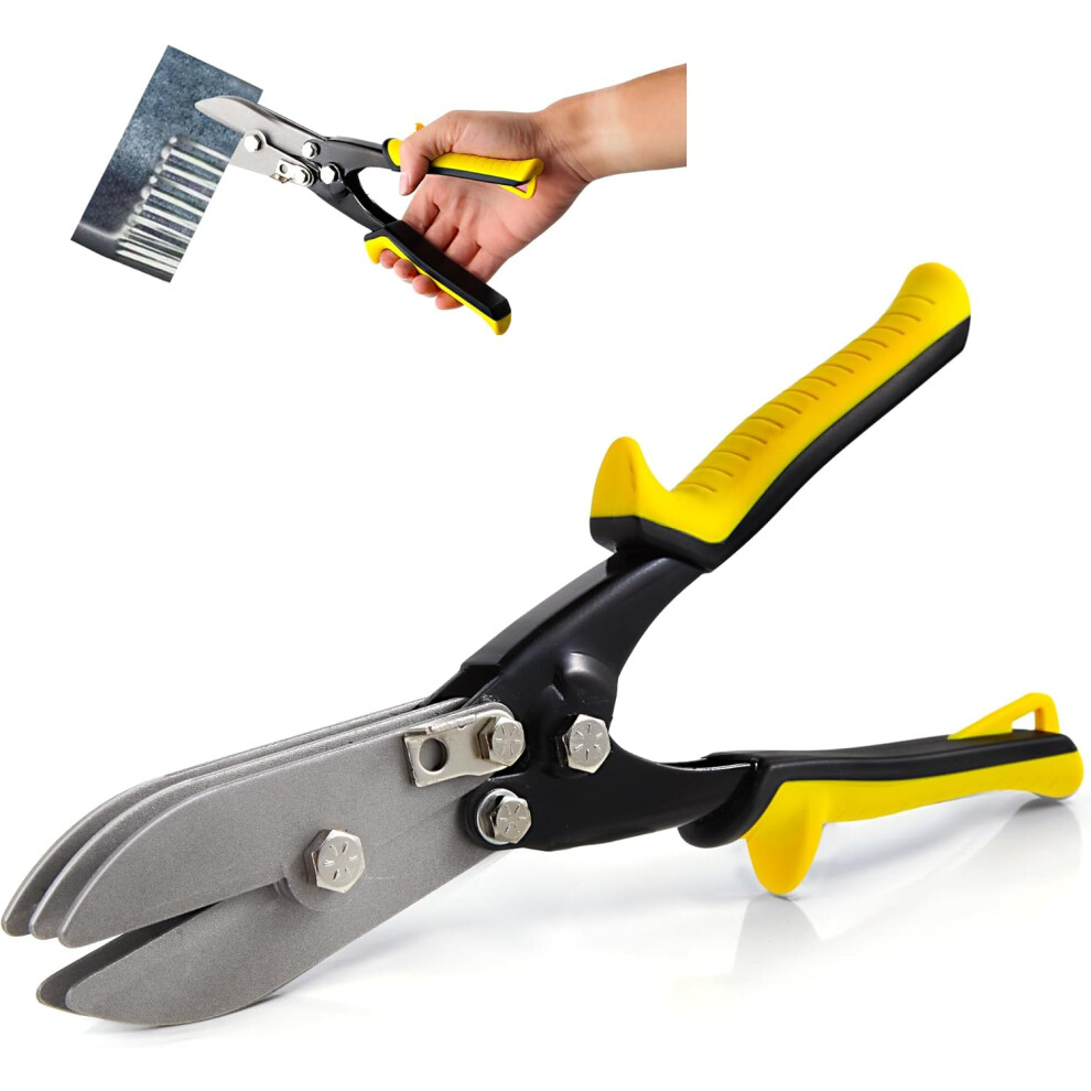 5-Blade Sheet Metal Tools, Hvac Tool For 24-28 Gauge Ductwork And Stovepipe, 10-1/2" Sheet Metal Crimper End Cap Duct Crimping Tool 756594251785