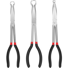 Lot de 3 colliers de serrage à longue portée (28 cm), pince à bougies d'allumage en acier au carbone, pince de déconnexion électrique automobile,
