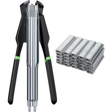 Anneaux de clôture pour porcs avec pince, clip automatique de type C, 2500 pièces, anneaux galvanisés pour clôture à porcs