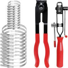 22-Piece Auto CV Joint Boot Clamp Set, Car Band Tool Kit with 2 CV Joint Boot Clamps, Pipe Band Axle Clamps