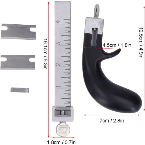 Leather cutting tool, leather cutting tool, leather cutting tool, leather crafting tools with 2 blades for DIY leather crafting tools 2