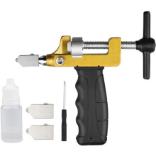 2-in-1 glass tile cutter switch with oiling hole, manual tool for home DIY cutting and breaking glass, mirrors, ceramic tiles, and glazed tiles