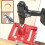 Self-centering doweling drilling kit, 3-in-1 self-centering aluminum alloy hinge drilling hole guide with multi-pin drilling scale 5