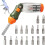 Screwdriver kit set, magnetic screwdriver, adjustable screwdriver set, multifunctional flat-head precision portable safety instruments for electronics 1