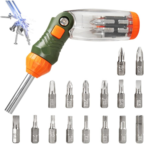 Screwdriver kit set, magnetic screwdriver, adjustable screwdriver set, multifunctional flat-head precision portable safety instruments for electronics