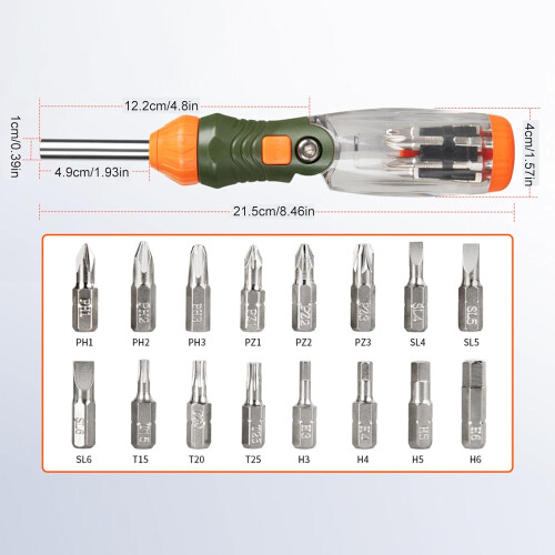Screwdriver kit set, magnetic screwdriver, adjustable screwdriver set, multifunctional flat-head precision portable safety instruments for electronics 1