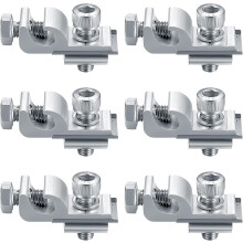 Solar panel clips, 10 packs, aluminum, silver, rail and roof mounting clips for solar panels