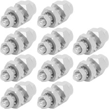 10 Pack Cable Clamp, Solar Panel Photovoltaic Nut, Solar Grounding Cable Clamp for Bare Wire, External Hex Copper Grounding Cable Clamp