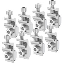 10pcs Grounding Clips, Reusable Solar Panel Grounding Clips, Weatherproof Solar Grounding Wire Clips for PV Module Photovoltaic Mounts
